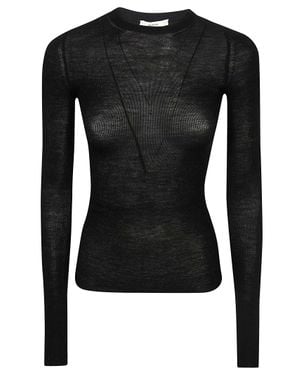 Haikure Ribbed Slim-Fit Top - Black