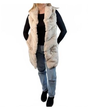 Coco + Carmen Carlisle Faux Fur Vest - Blue
