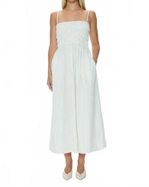 Pistola Bianca Shirred Bodice Dress - White