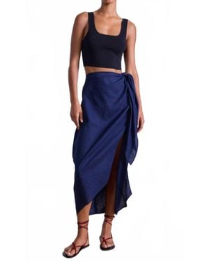 Apiece Apart Lexi Sarong Skirt - Blue