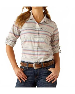 Ariat Venttek Stretch Long Sleeve Stripe Shirt - Gray