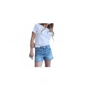 DAZE Troublemaker Mid Rise Shorts - Blue