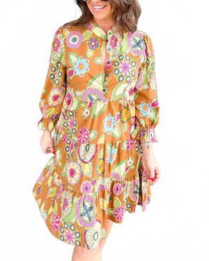 Ivy Jane Autumn Tiered Mini Dress - White