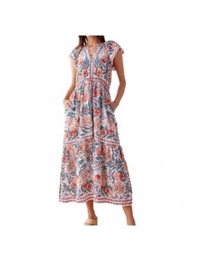 Omika Cora Midi Dress - Red