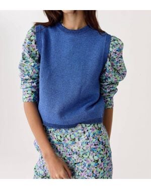 Lanhtropy Glitter Knitted Top - Blue