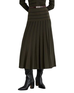 Reiss Alice Knitted Stripe Pleated Midi Skirt - Multicolor