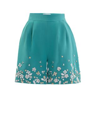 Saiid Kobeisy Embroidered Short - Green
