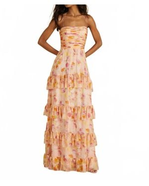 AMUR Mallory Tiered Gown - Multicolor