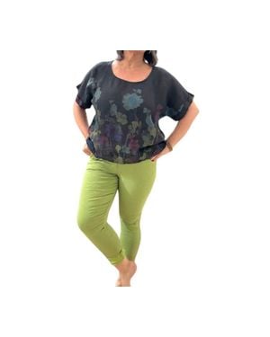 Made In Italy Starlight Italian Magic Pants - Blue