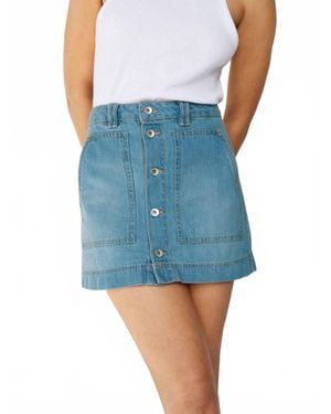 Sanctuary All Buttoned Up Skirt - Blue