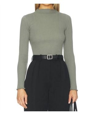 Nation Ltd Brenna Mock Neck Top - Black