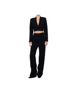 NonChalant Label Effie Cropped Blazer - Black