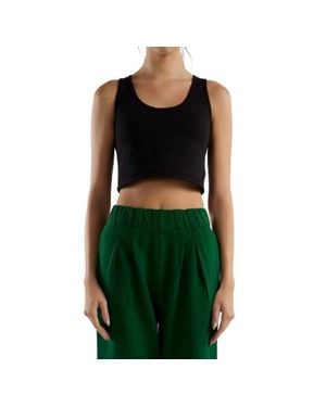 Les Tien Kerry Crop Tank - Green