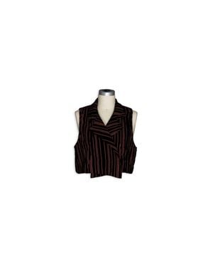 Cynthia Ashby Chord Reversible Vest - Black