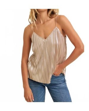 In February Shine Bright Pleated Tank Top - Brown