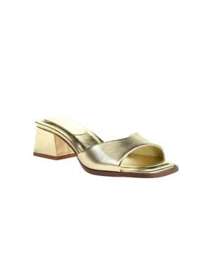 Chinese Laundry Liinda Block Heel Slide Sandal - Metallic
