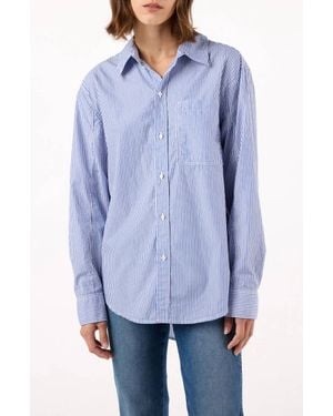 AMO Ruthie Oversized Stripe Shirt - Blue