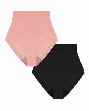 Nicole Miller 2-Pack Scuba Shaping Briefs - Black
