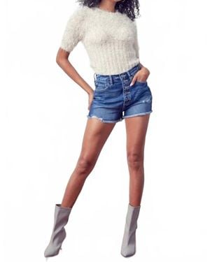 Kancan Next Door High Rise Shorts - Blue