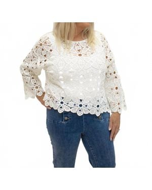Charlie b Crochet Sweater Top - Blue