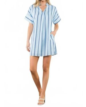 Thml Striped Shirt Dress - Blue