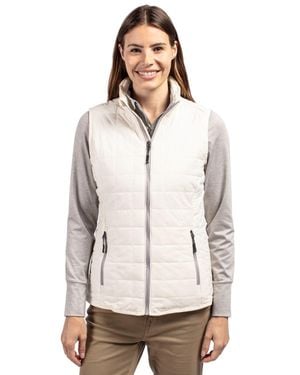 Cutter & Buck Rainier Primaloft Eco Insulated Full Zip Puffer Vest - White