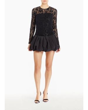 Amanda Uprichard Lacey Skort Romper - Black