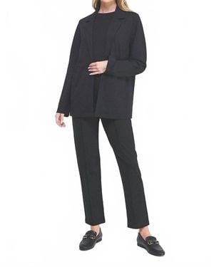 Allie Rose Easy Everyday Ponte Blazer - Black