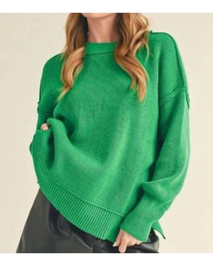 AEMI + CO Ina Crewneck Sweater - Green