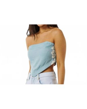 Rip Curl Hibiscus Heat Halter Neck Top - Black