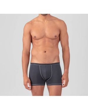 Ron Dorff Pull-On Boxer Briefs With Piping - Blue
