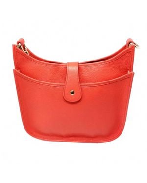 German Fuentes Large Leather Crossbody Bag - Red