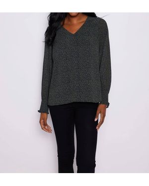 Sail To Sable Animal Print Top - Black