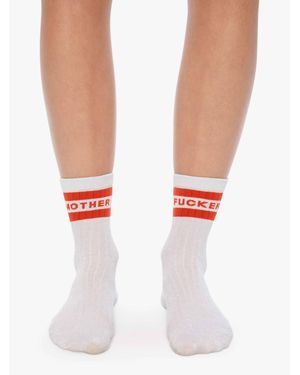 Mother The Half-Step Star Dust Socks - White