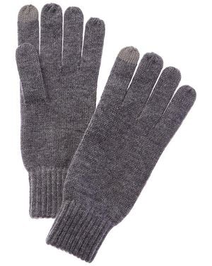 NAADAM Collection Ribbed Wool & Cashmere-Blend Gloves - Gray