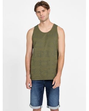 Guess Eco Moza Logo Tank - Green