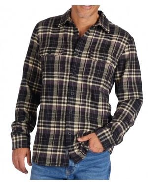 Grayers Herringbone Heritage Flannel Plaid Shirt - Gray
