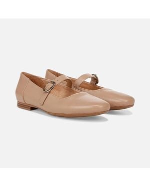 Naturalizer Kelly Flat Leather Round Toe Mary Jane Gal2169 - Brown