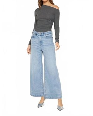 mica denim Erika Super High Wide Ankle Jeans - Blue
