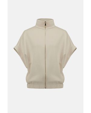 Joseph Ribkoff Casual Zip-Up Jacket - Natural