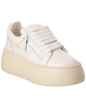 Giuseppe Zanotti Alma Leather Platform Sneaker - White