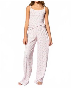 KatieJnyc Girl's Marina Pointelle Pants - Purple