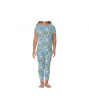 KICKEE Short Sleeve Pajama Set - Blue
