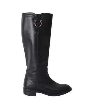 Ferragamo Fersea Riding Boots - Black