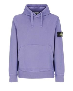 Stone Island Cotton Hoodie - Purple