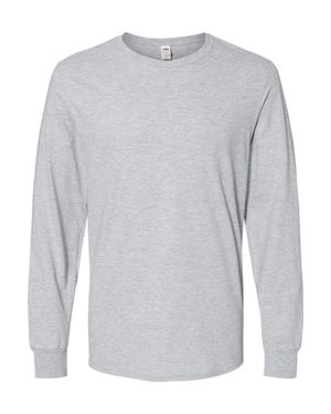 Fruit Of The Loom Iconic Long Sleeve T-Shirt - Gray