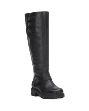 Lucky Brand Lbcitere Buckle Leather Knee-High Boots - Black