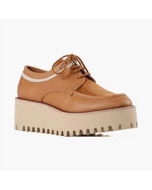 All Black Striped Ox Flatform - Brown