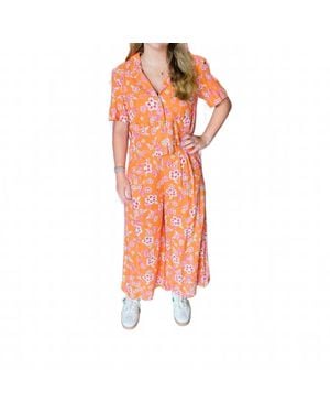 Fate by LFD Floral Wide Leg Pants - Orange