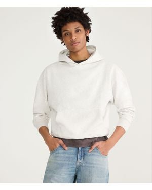 Aéropostale Cloud Soft Boxy Pullover Hoodie - White